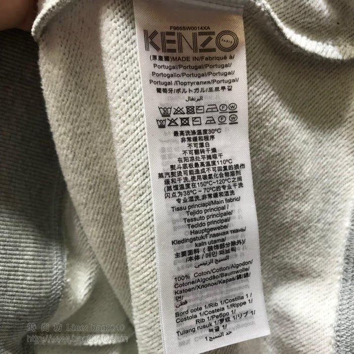 Kenzo男裝 19/20FW新款 最高品質 Kenzo灰色休閒衣 高田賢三男士圓領套頭衛衣 秋冬時尚單品  tzy2328